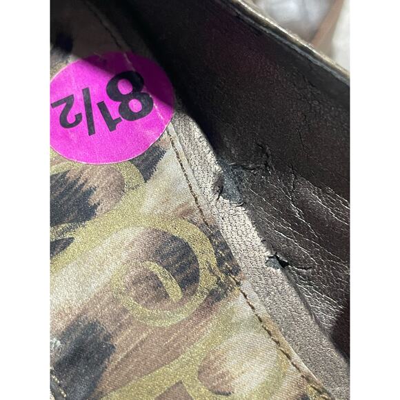 Sam Edelman Womens 8.5 M Niland Peep Toe Leather Heels Reptile 49879252 Brown - Picture 10 of 13